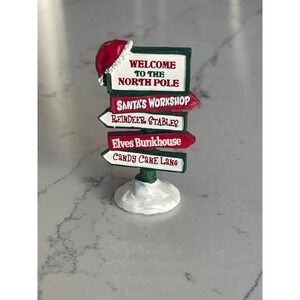 Lemax Street Sign North Pole Christmas Village Accessory